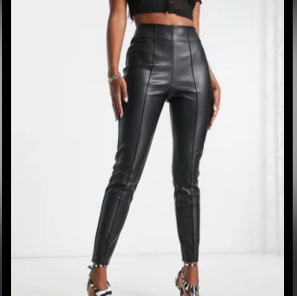 Forever 21 Black Faux Leather Skinny Pant